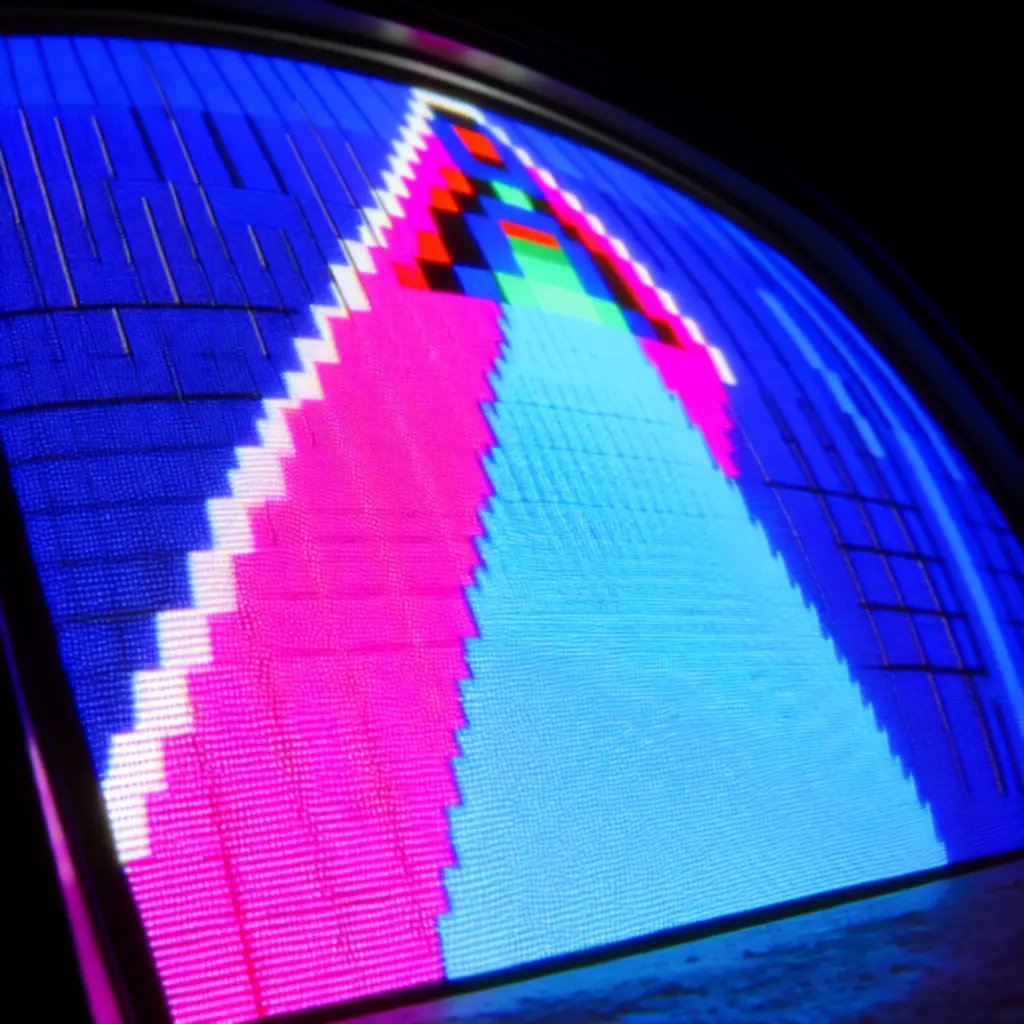 CRT képernyő pixel részlet