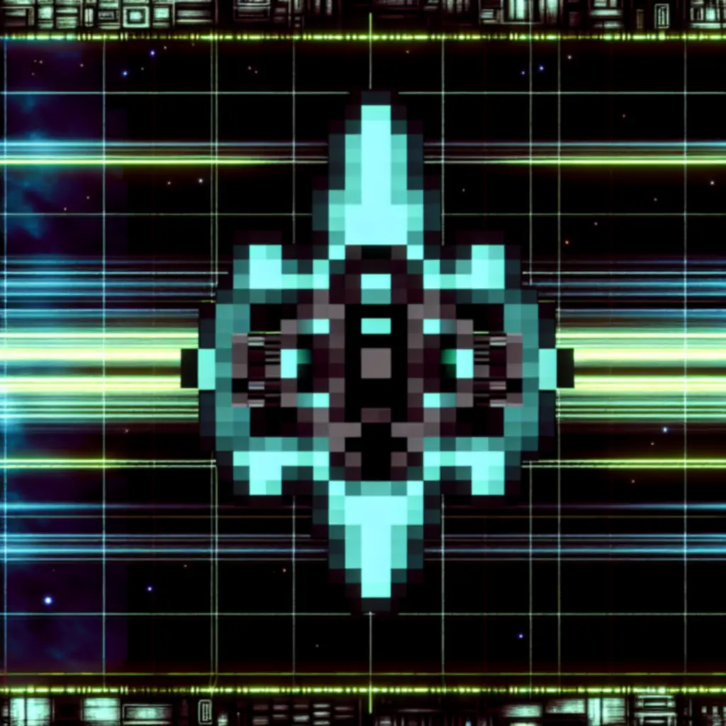 Neon hitbox vizualizáció egy árkád játékban