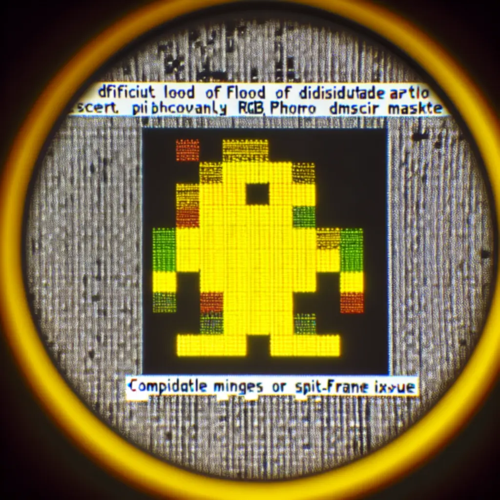 Pixel sprite megjelenítése CRT rácsozaton